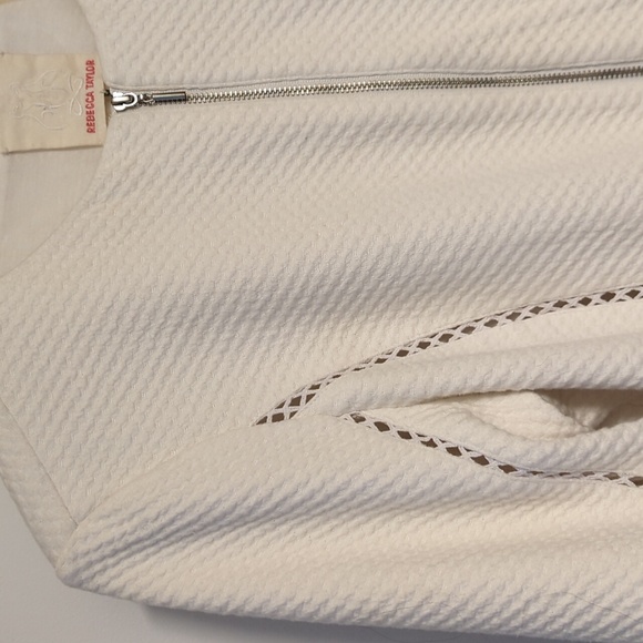 *DONATED*Rebecca Taylor white knit zip-up blazer - Picture 3 of 9